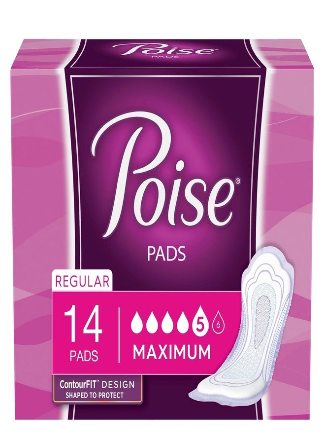 Poise 19568 Maximum Absorbency Pads, Formerly Ultra, Pack of 14 - Image 1